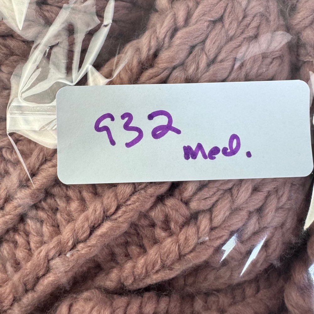 Jackson Rowe Womens Chunky Hand Knit Zip Up Cardigan Sweater Mauve Medium NWT - Picture 9 of 9
